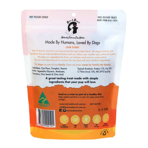 Mimi & Munch Pumpkin Pie Soft & Chewy Natural Dog Treats